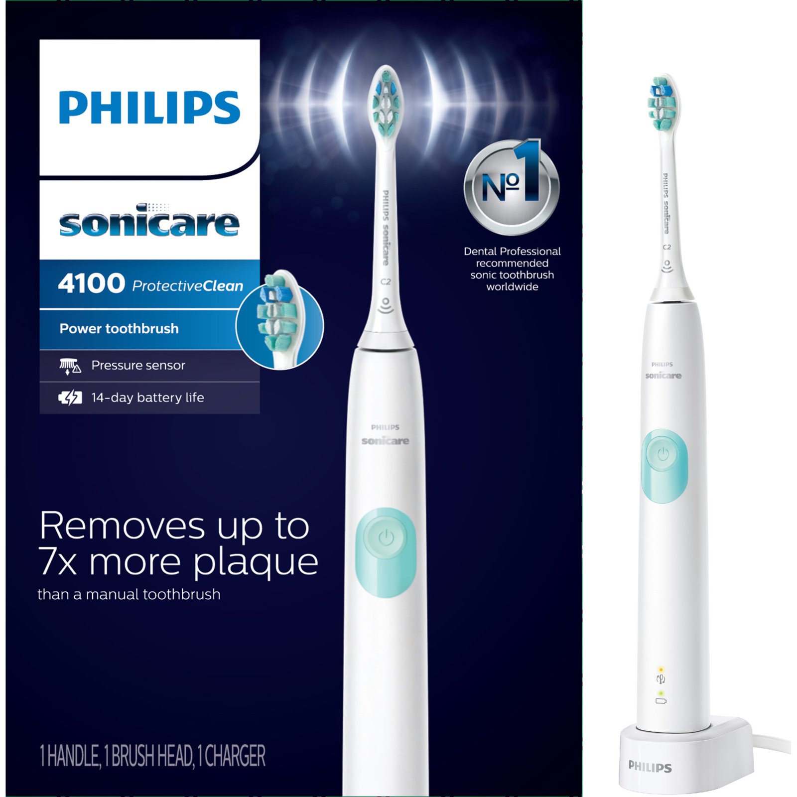 Philips Sonicare ProtectiveClean 4100 Plaque Control,